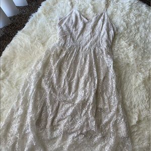Vintage Romantic Open-Back Dress